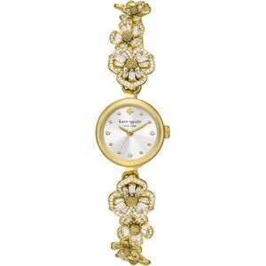 Kate Spade Monroe Gold-Tone Floral Watch 20mm w/ Box – Like New
